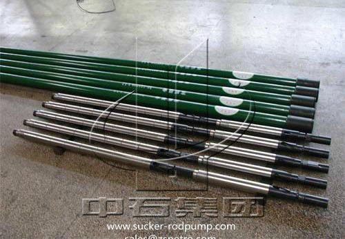 ท่อสูบน้ำขนาดยาว 25 - 30 ฟุตพร้อมปั๊มลูกสูบโลหะแบบพ่นฝอย Subsurface Sucker Rod Pump